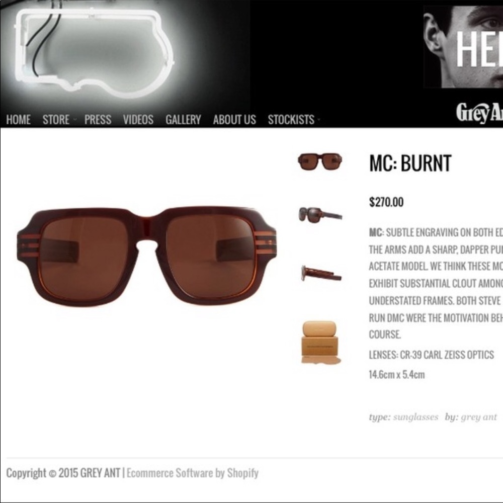 Grey Ant MC Burnt Sunglasses